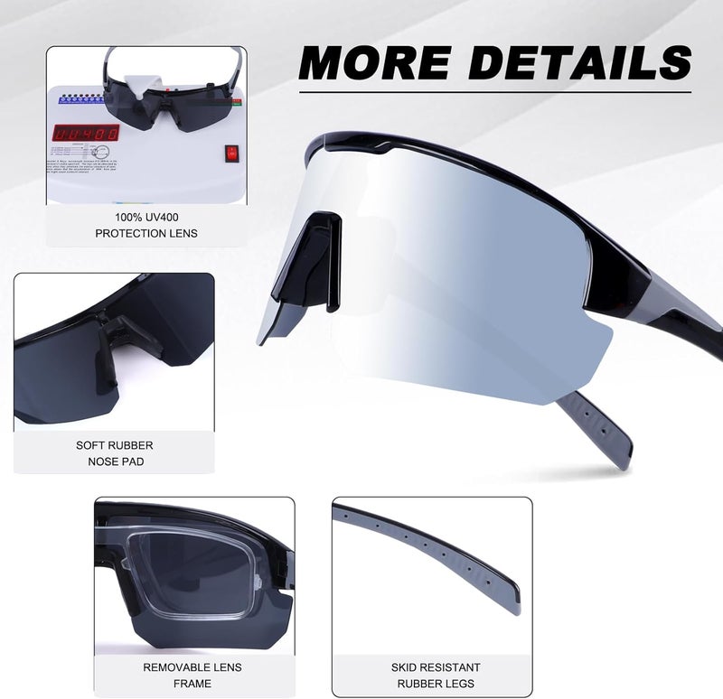 BangLong Polarized Sports Sunglasses for Men Women - UV Protection Sun Glasses for Running Baseball Cycling Bike Fishing - Image 5